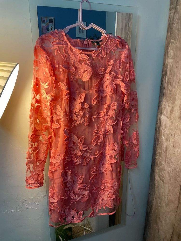 Floral Lace Long Sleeve Dress