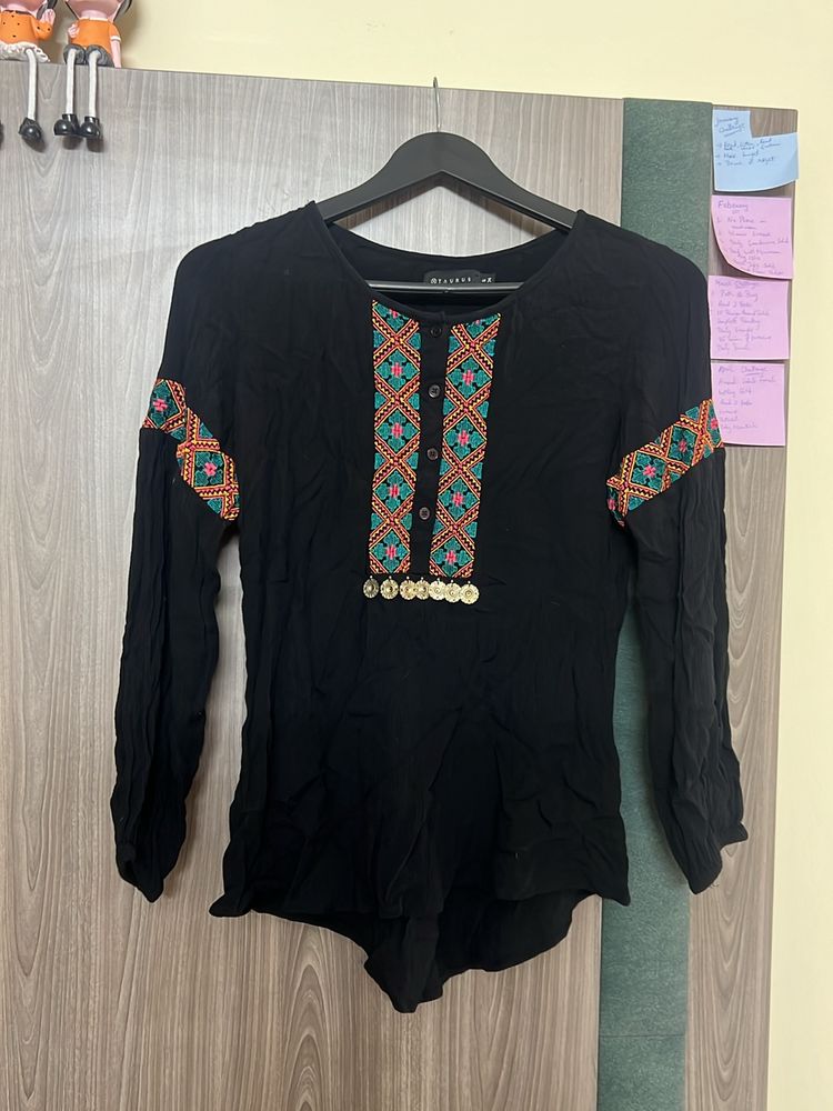 Black Kurti Top