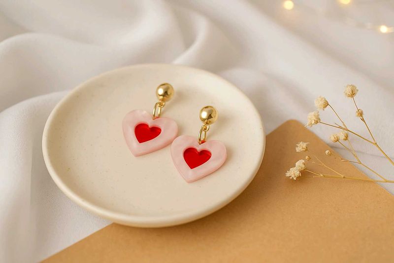 Red Heart Earrings