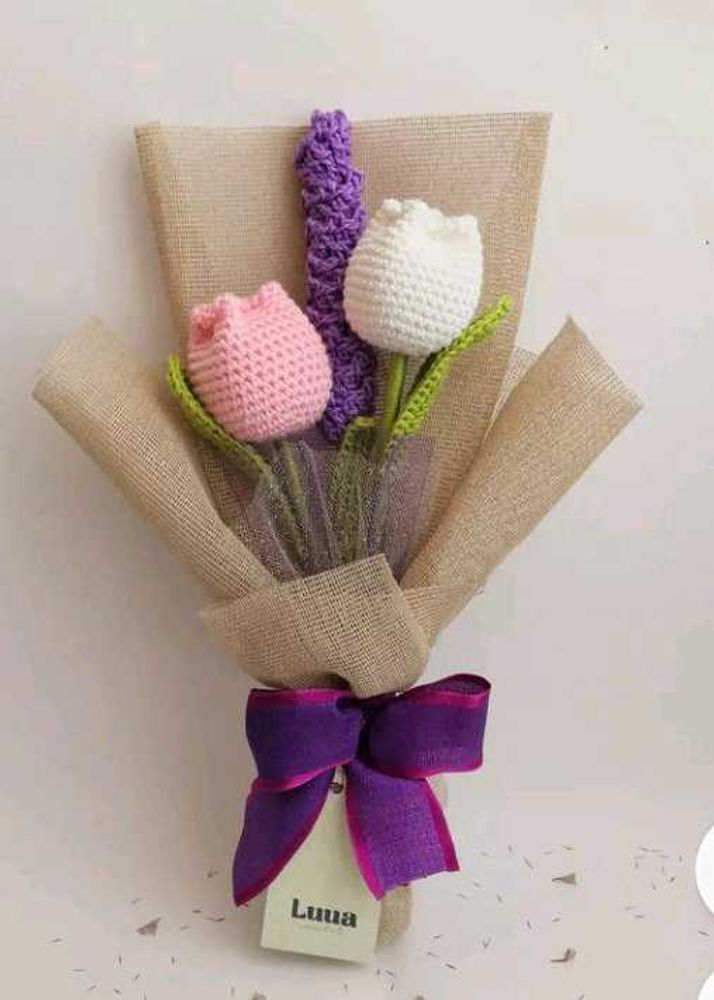 Crochets Tulip And Lavender Bouquet