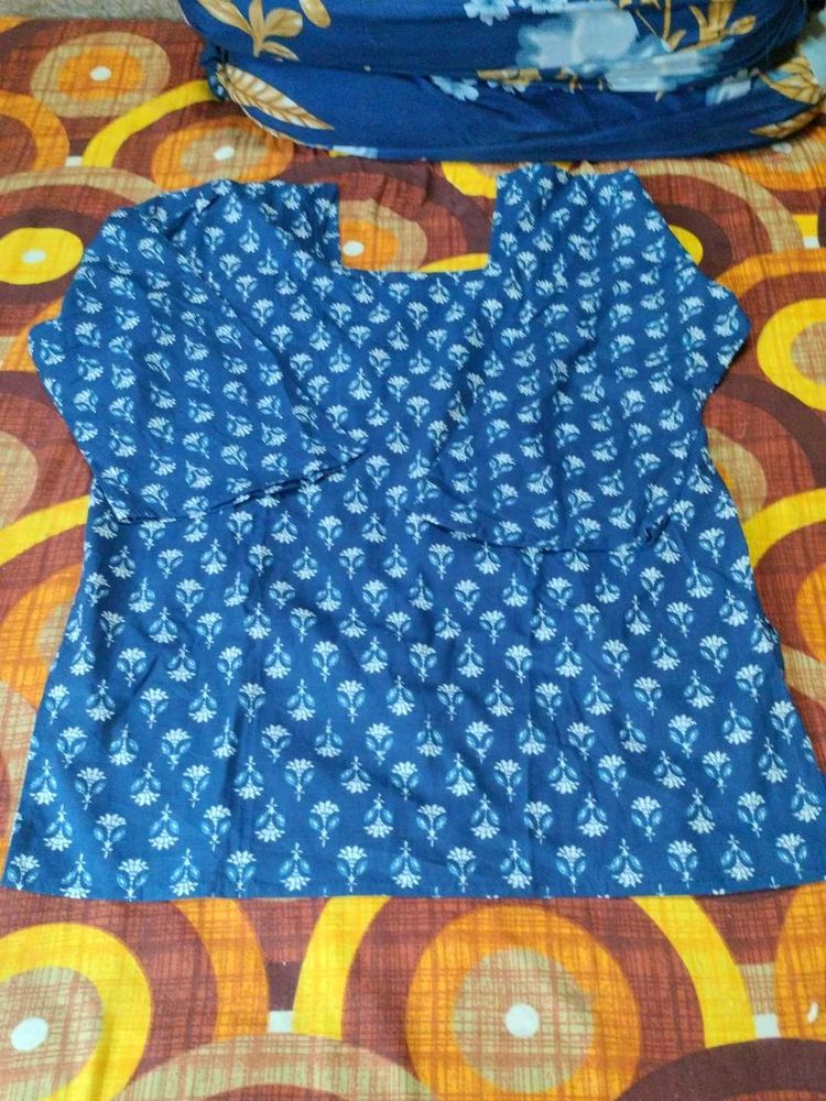 Blue Printed Top