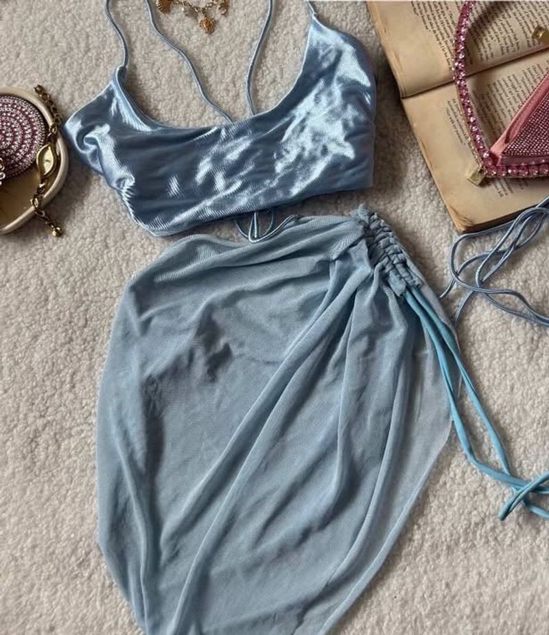 Sky Blue Two-Piece Set