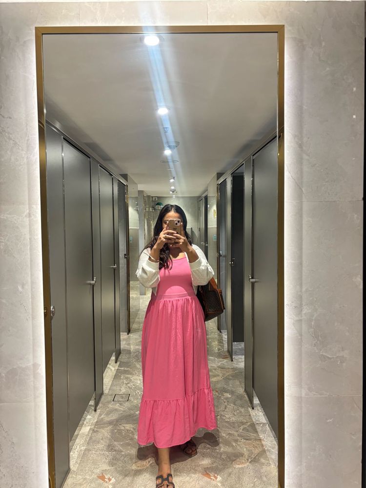 Pink Maxi Sundress no jacket