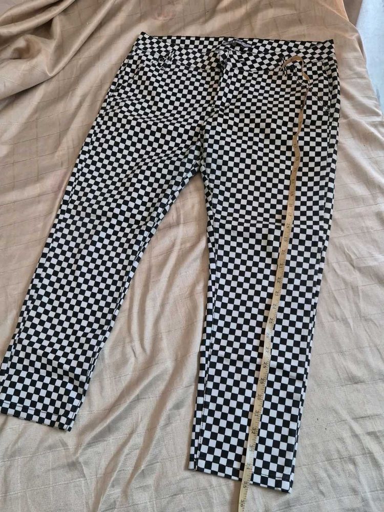 Checkered Print Pants
