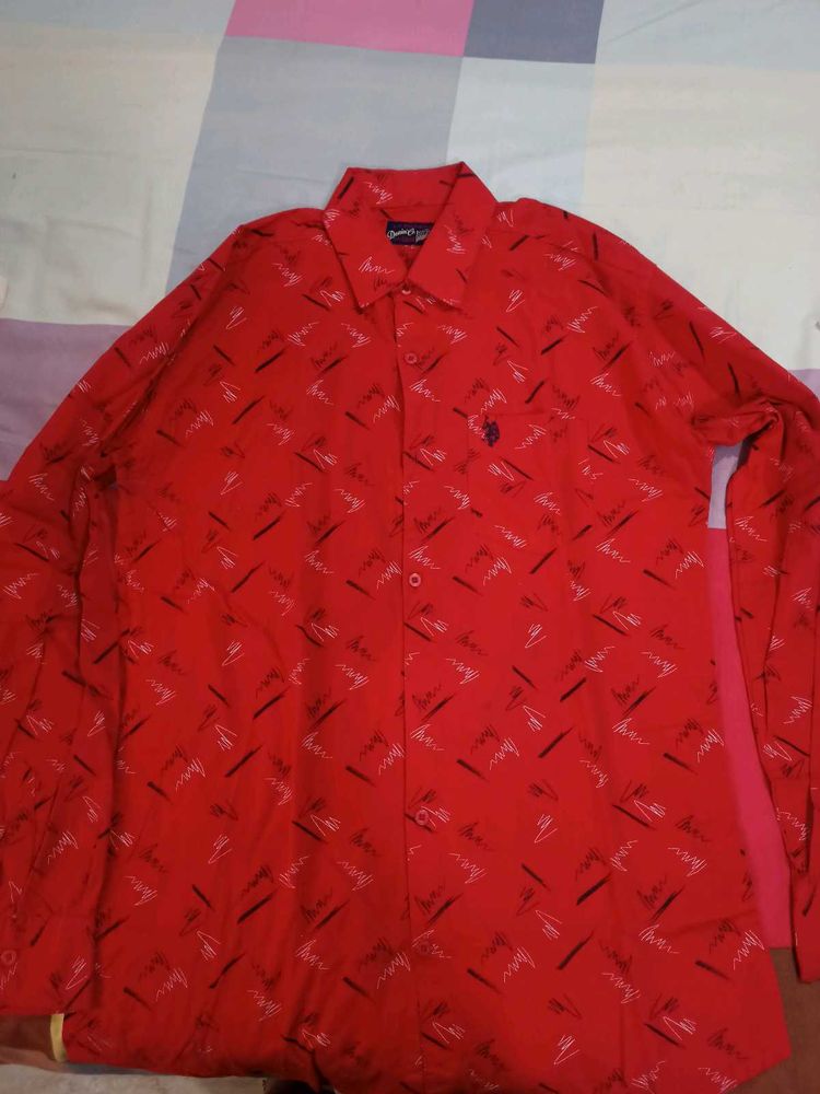 U.S. Polo Assn. Red Patterned Shirt