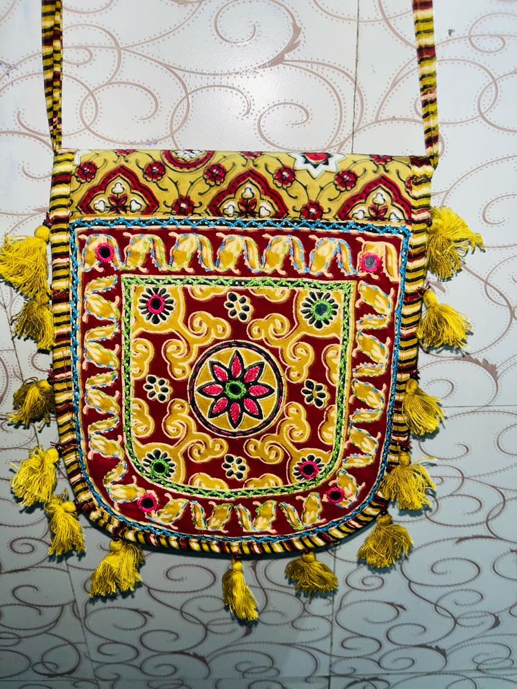 Embroidered Boho Shoulder Bag