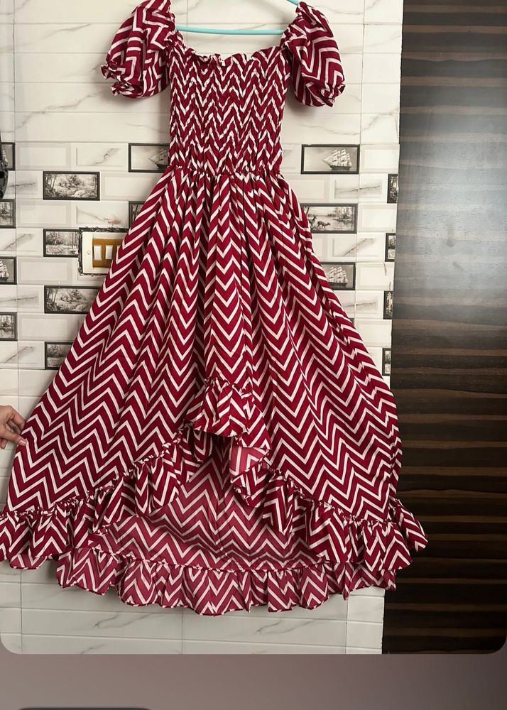 Chic Chevron Print Dress