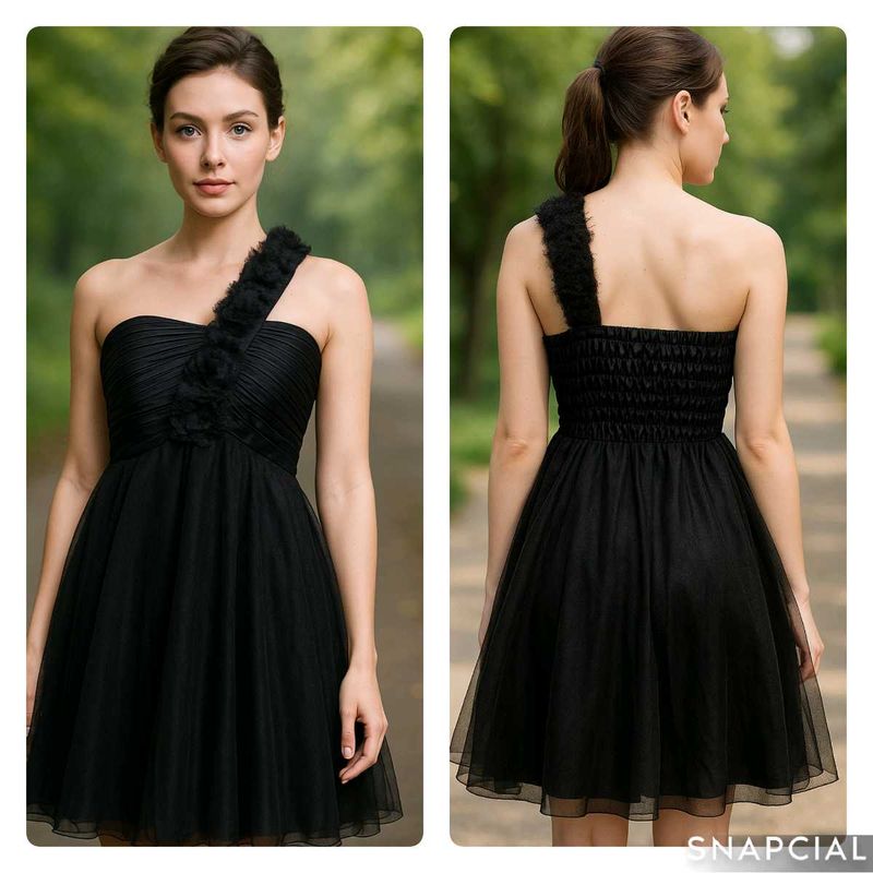Chic Black One-Shoulder Dress