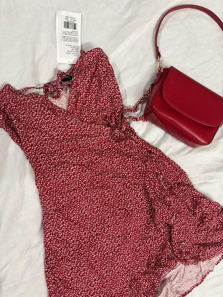 Wrap Around Floral Dress - M (best Size S)