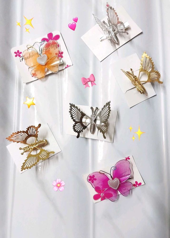 Butterfly Hair Clips Set (2)
