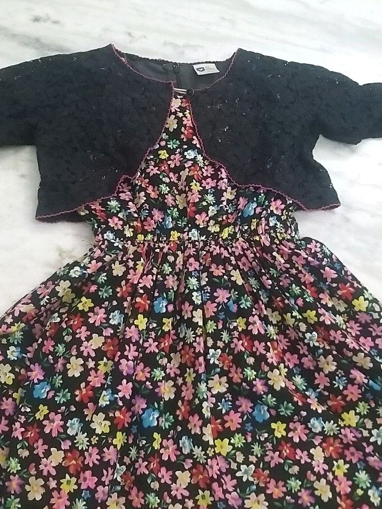 Wonderfull Durable Set Of Shrug And Frock