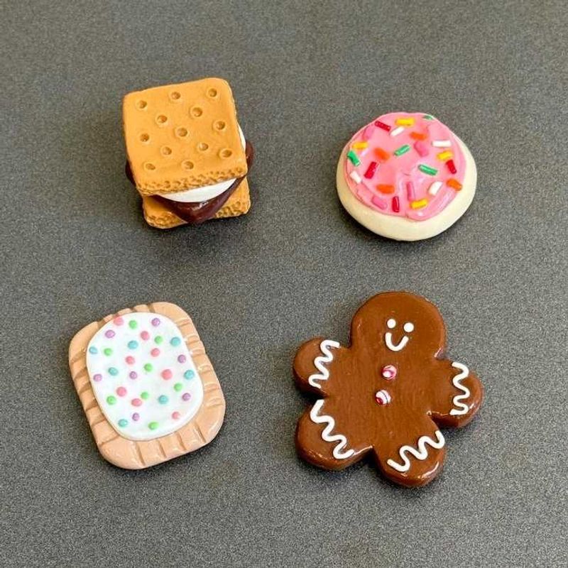 Handmade Clay Cookie Magnets 🍪