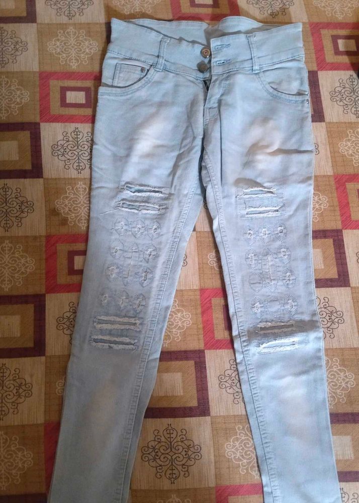 Ripped Light Blue Jeans