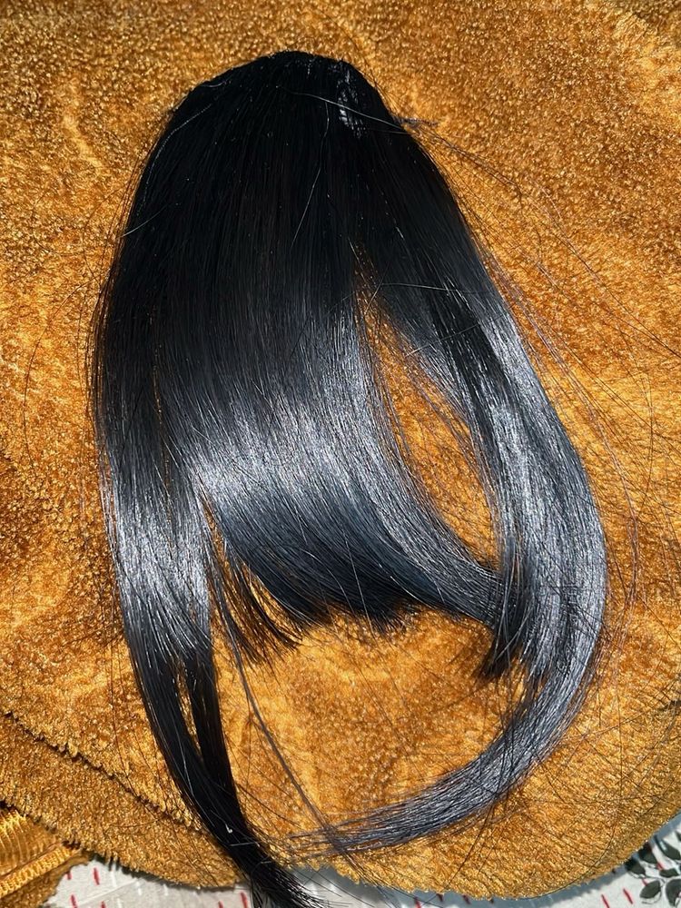 Black Clip-in Bangs Hair Piece