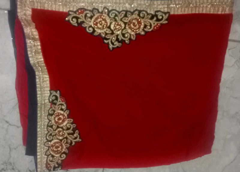 Double colour saree
