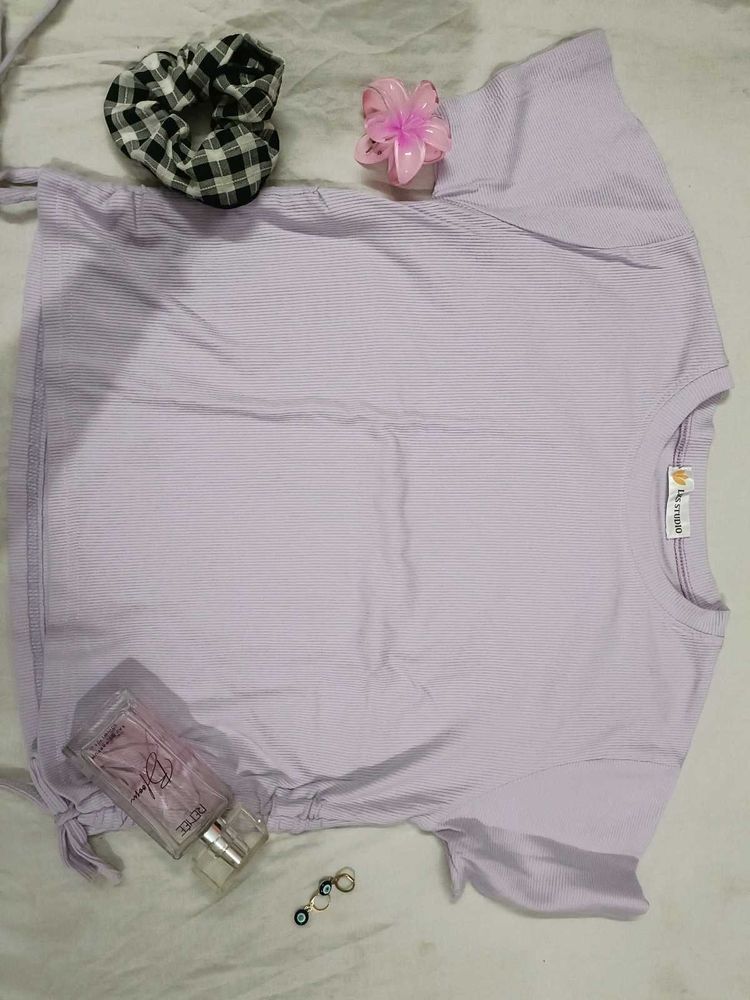 Lavender Ribbed T-Shirt