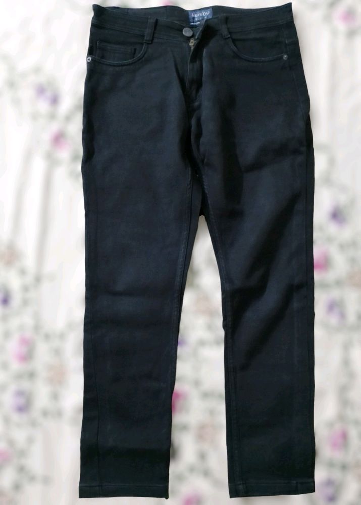Kerebu Black Denim Slim Fit Jeans (Men)