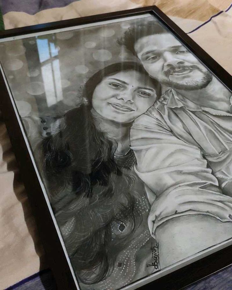 Custom Charcoal Portrait Gift