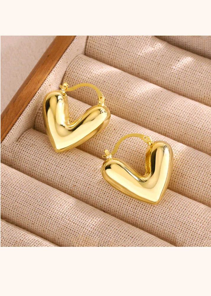 Gold Heart Earrings