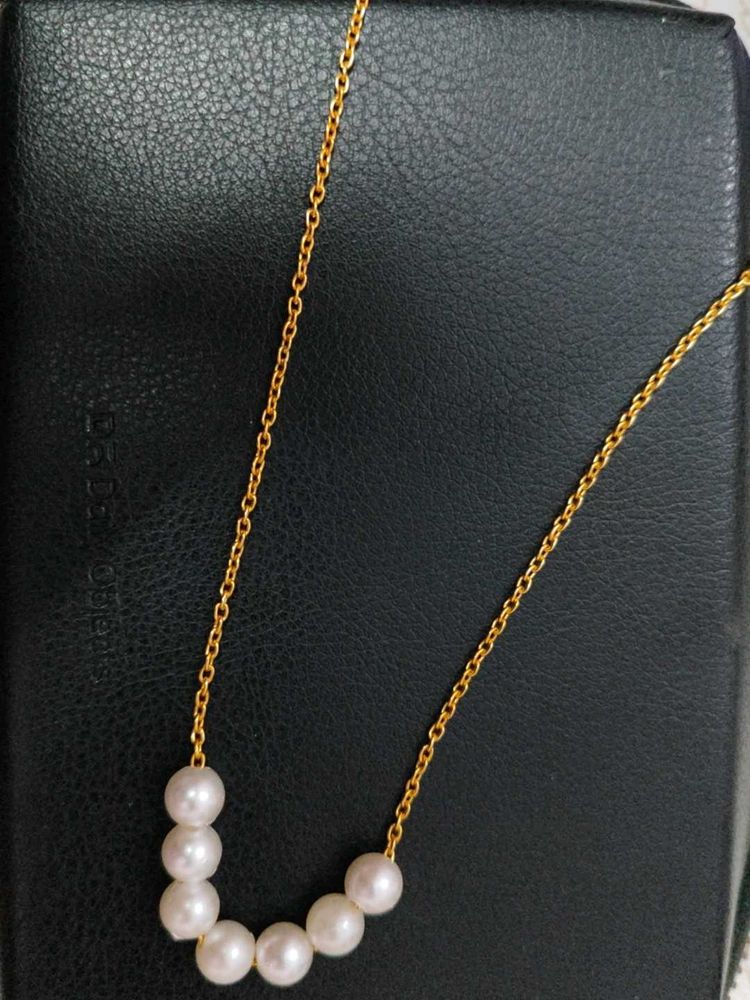 Pearl Gold Chain Necklace