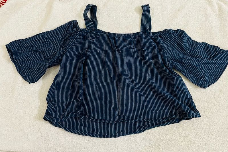 Blue Crop Top