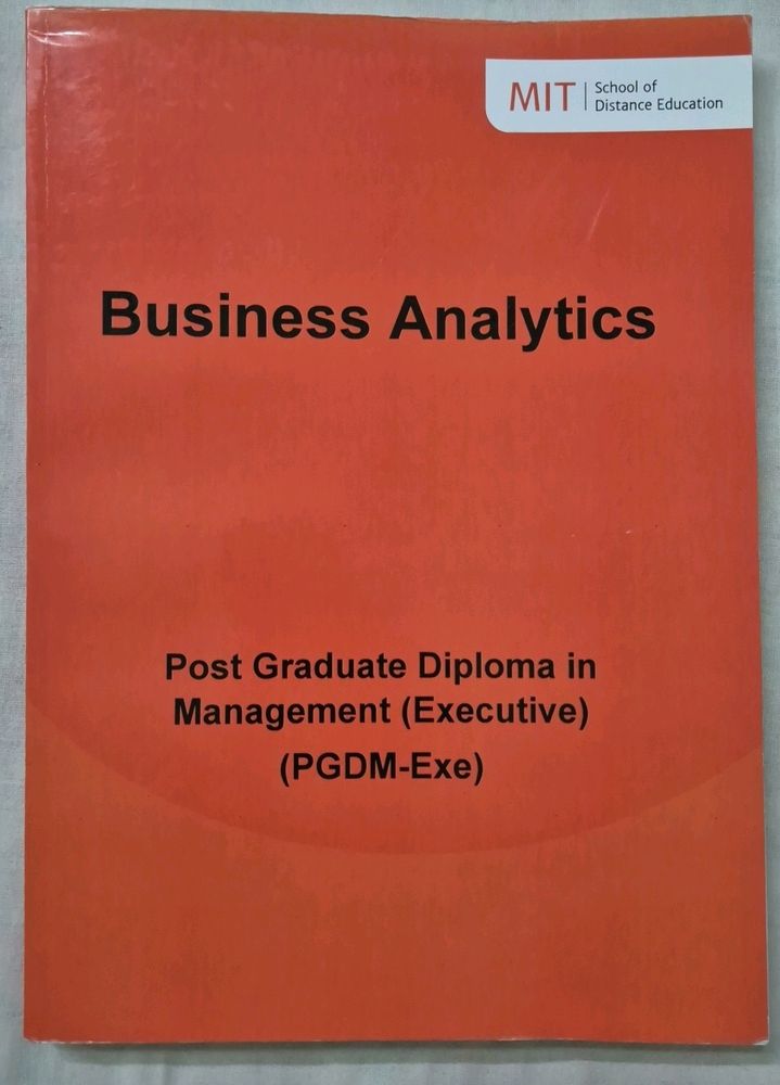 Business Analytics And MIS Textbook