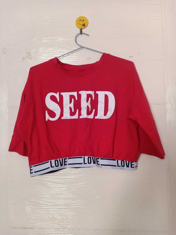 Coral SEED Crop Top