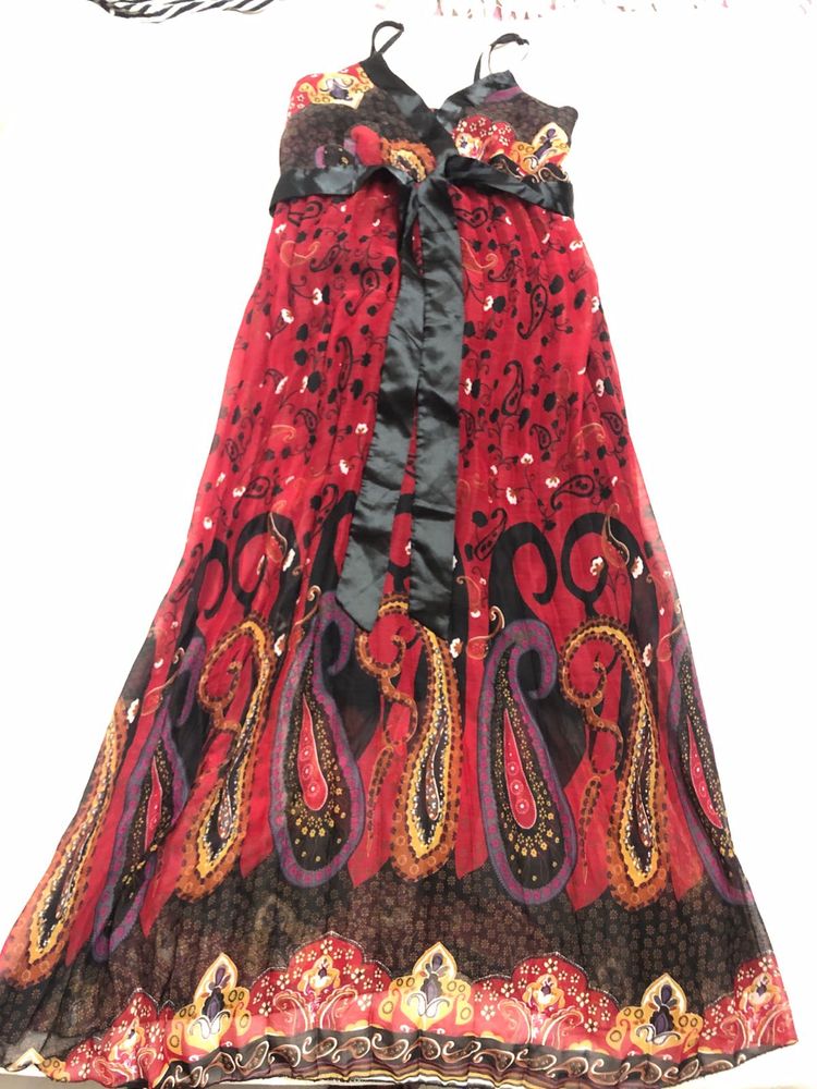 Paisley Print Maxi Dress