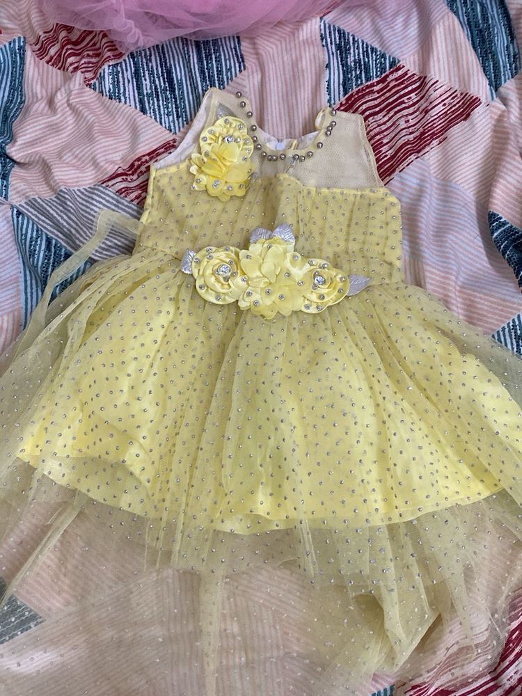 Yellow Flower Girl Dress