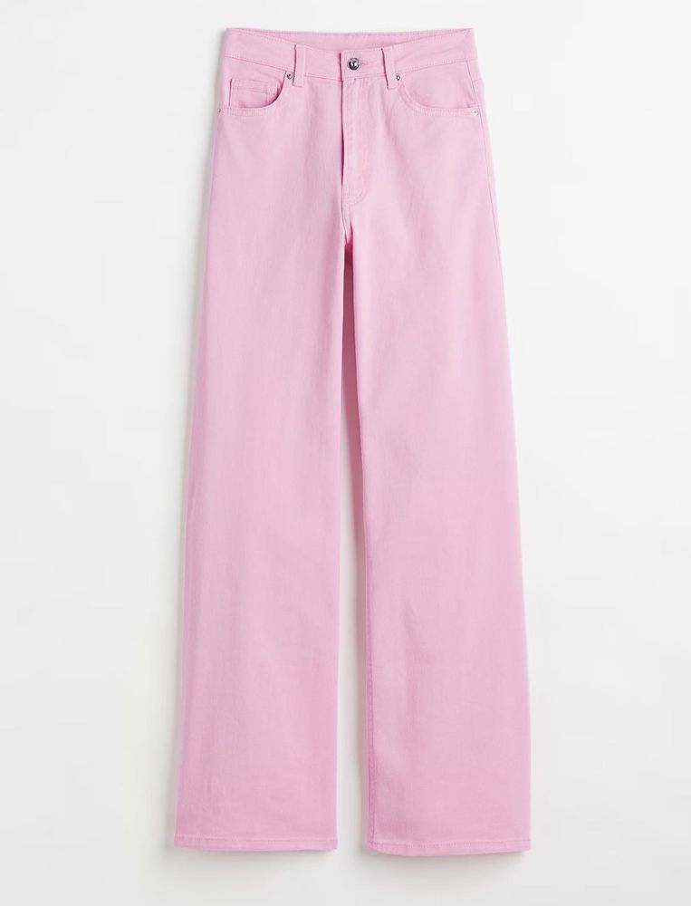 H&amp;M Pink Wide Leg Jeans