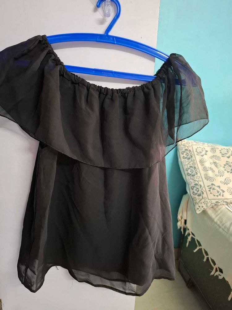 Black Off-Shoulder Top