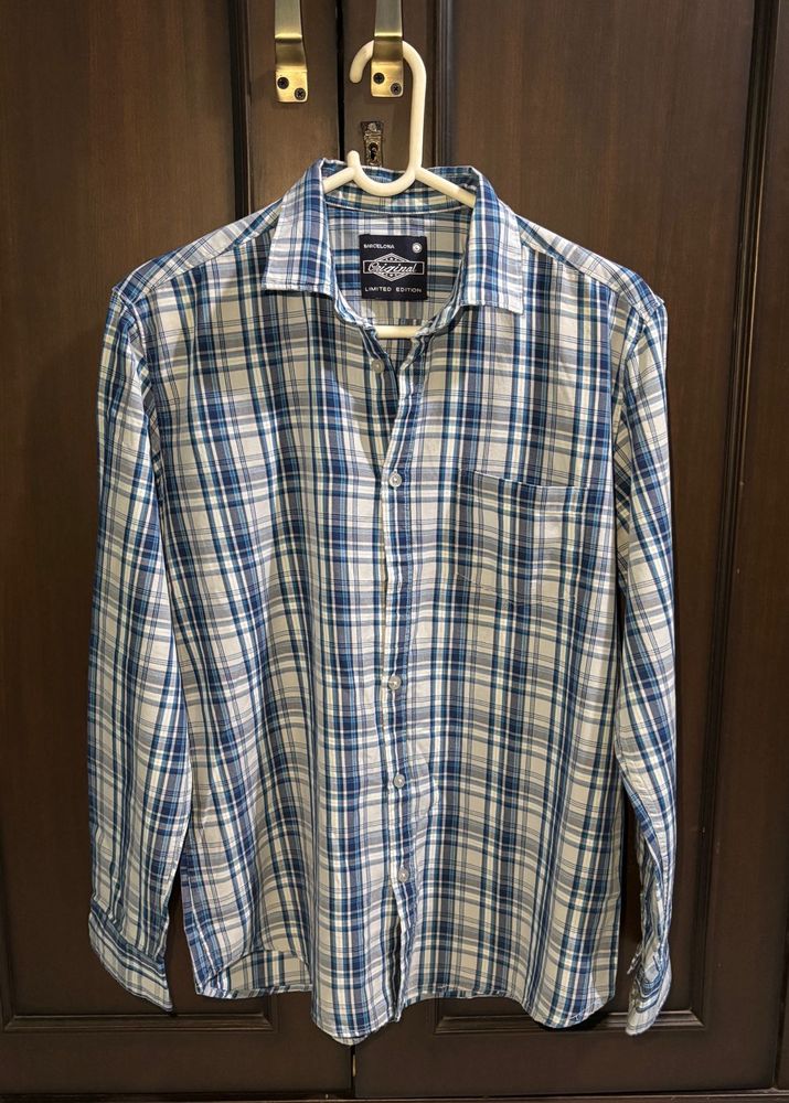 BARCELONA Men’s Casual Checkered Shirt