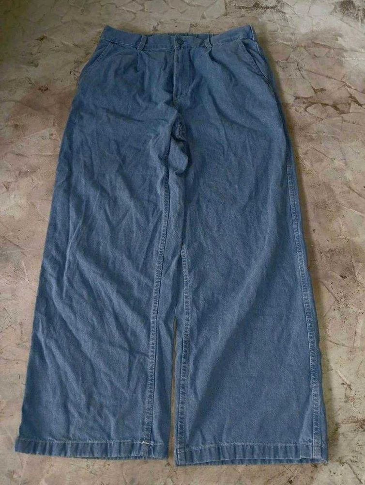 Wide Leg Denim Pants