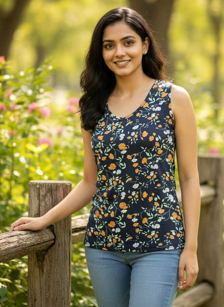 New Floral Print Tank Top