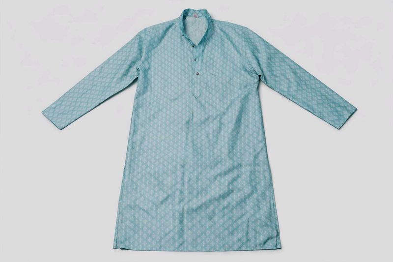 Men's Light Blue Patterned Kurta🟦💥