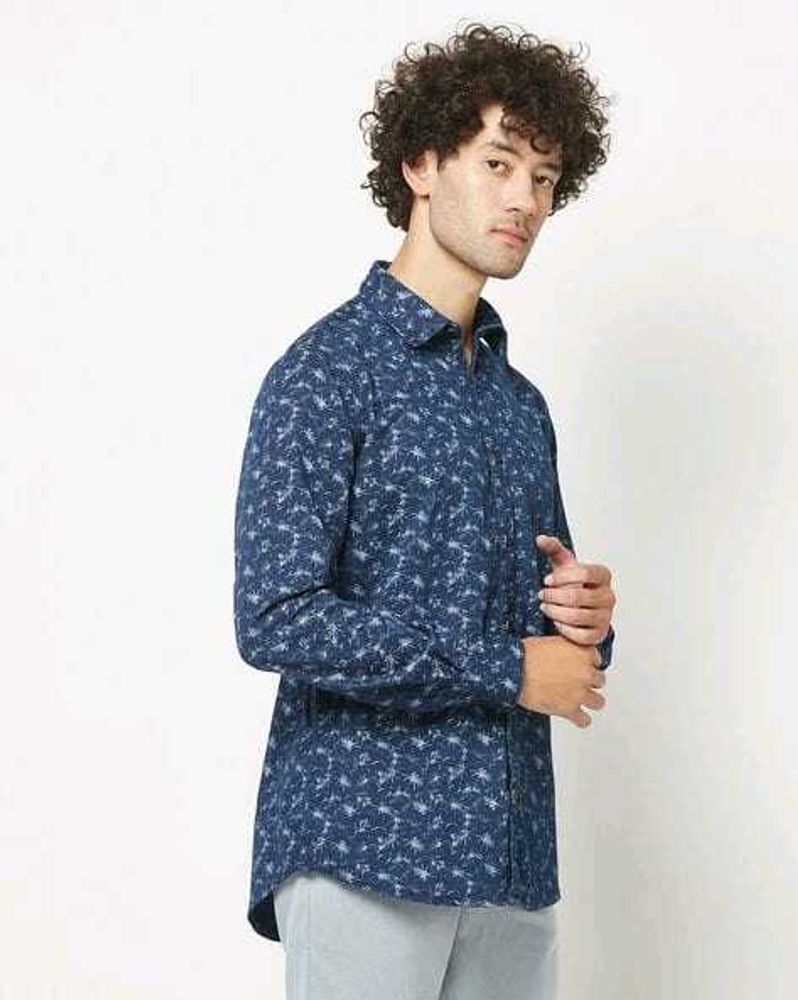Stylish Printed Casual Shirt, M/39 Size