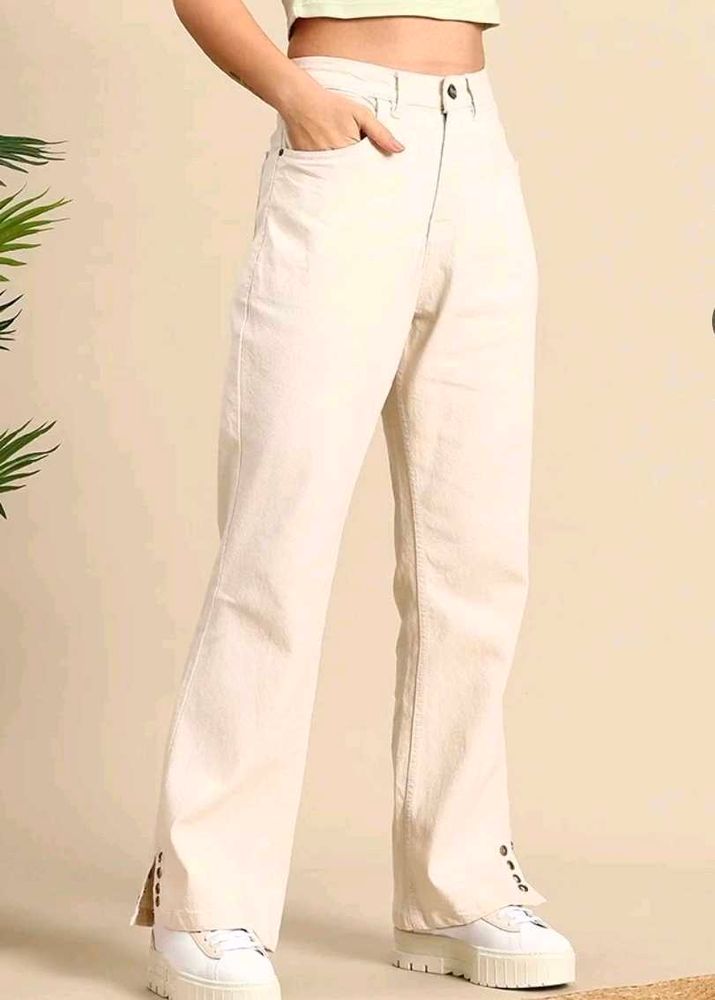 Off-White Split Hem Jeans