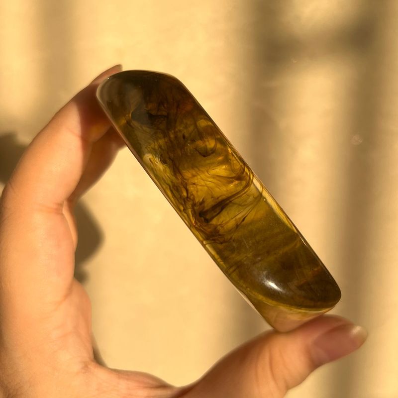 Olive Green Resin Bangle