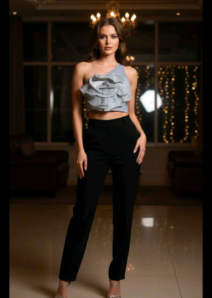 Chic One-Shoulder Crop Top for party's ✨🎐