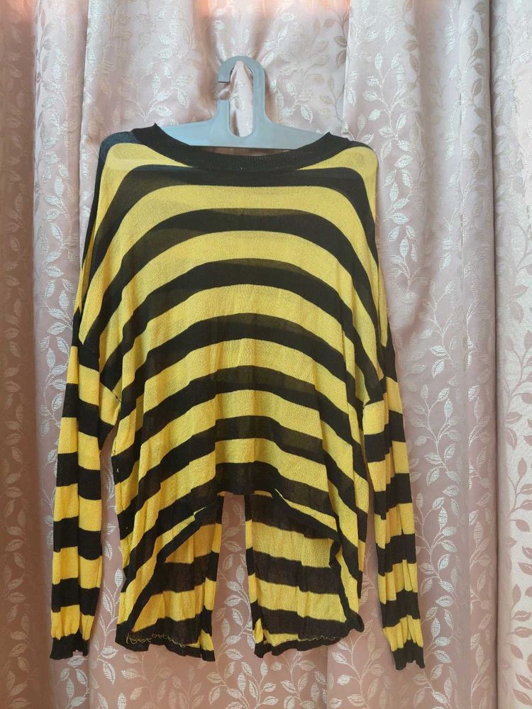 Striped Yellow &amp; Black Top
