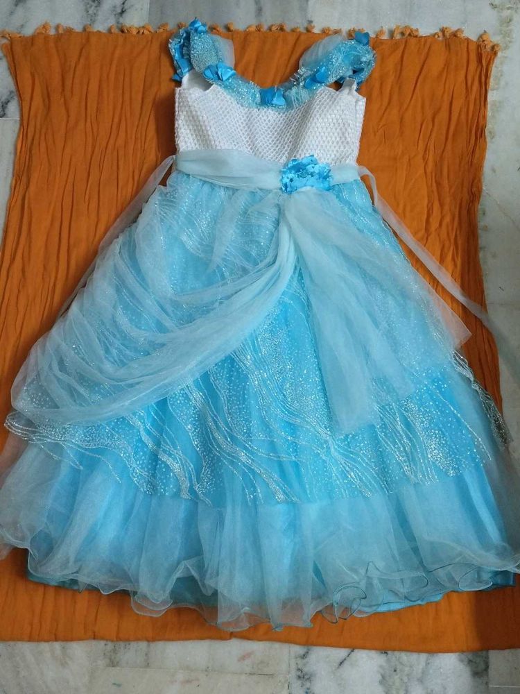 Blue Tulle Party Dress