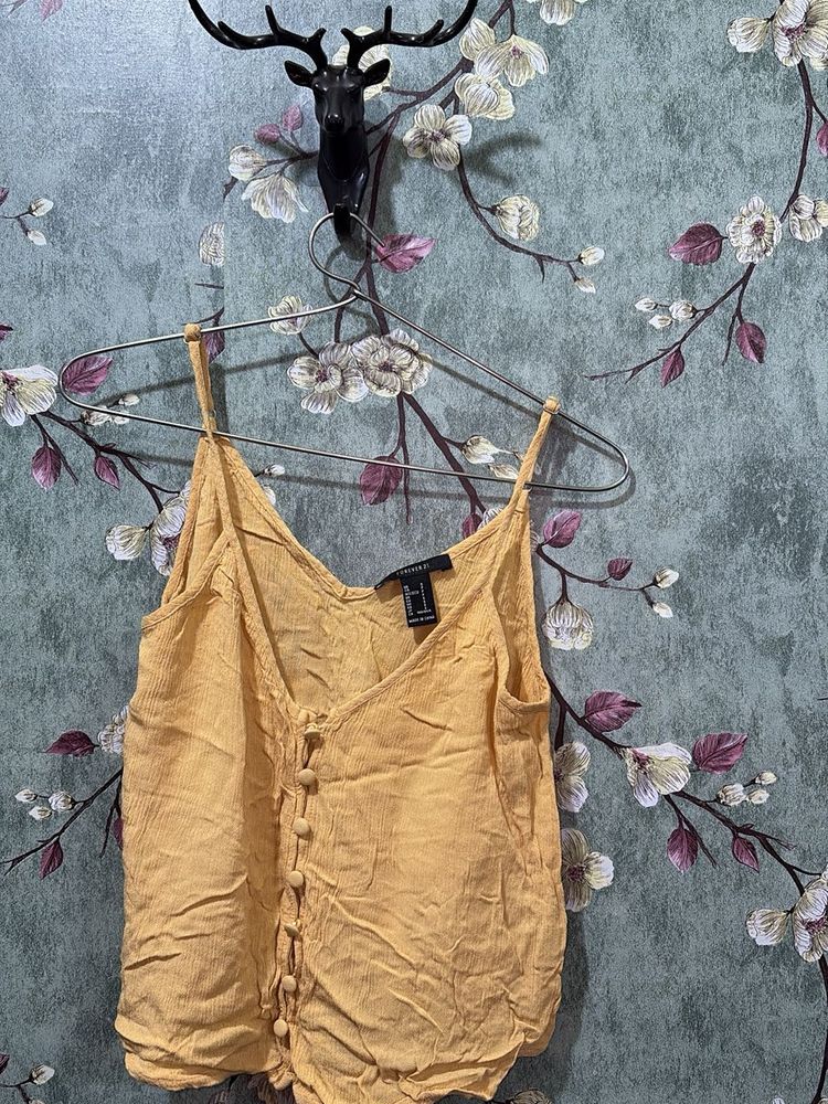 Forever 21 Yellow Tank Top