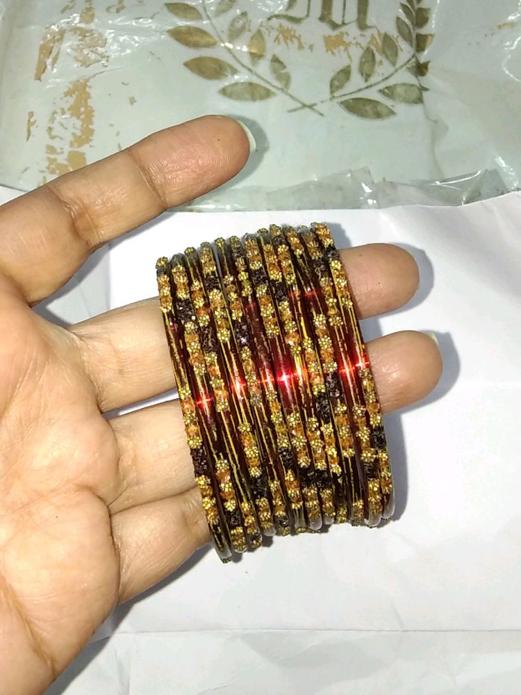 A dozen Of Bangles Brown Color #crafts