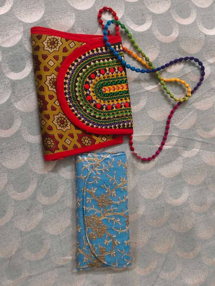 Embroidered Clutch Bags - Set of 2