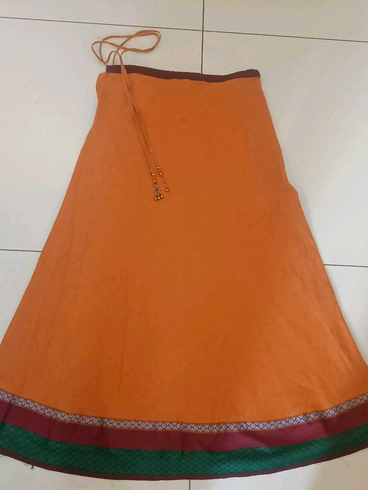 Akkriti By Pantaloons Mustard Ethnic Skirt