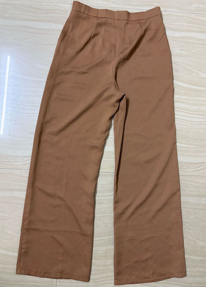 Brown Wide Leg Trousers