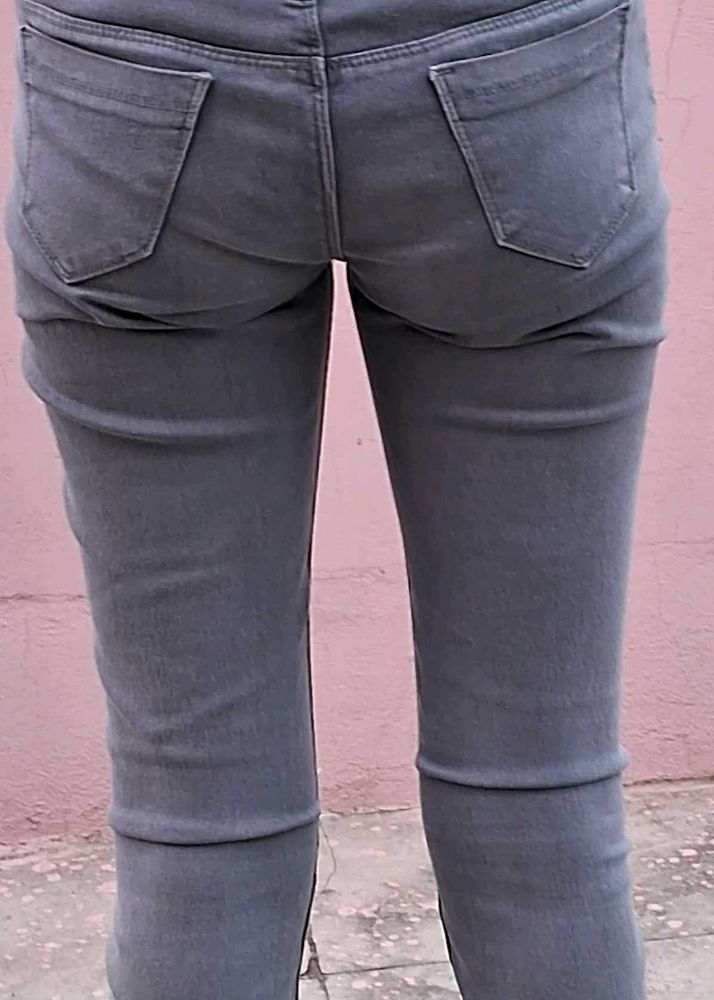 Grey High Waist Jeans