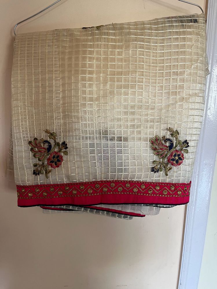 Elegant Embroidered Sari