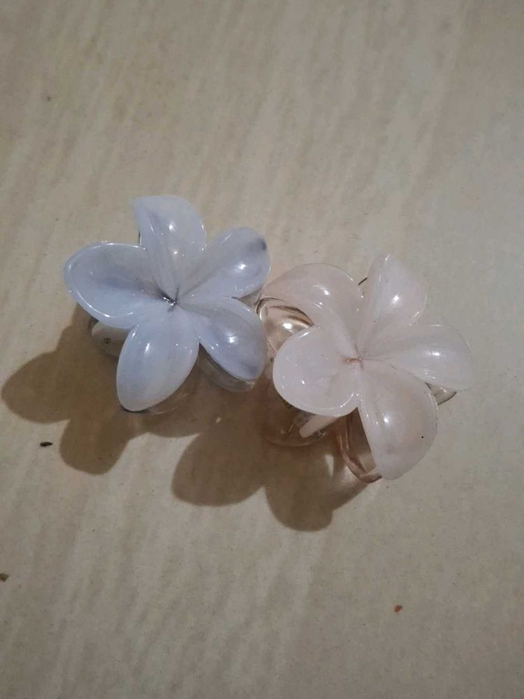Floral Hair Claw Clips - Set of 2