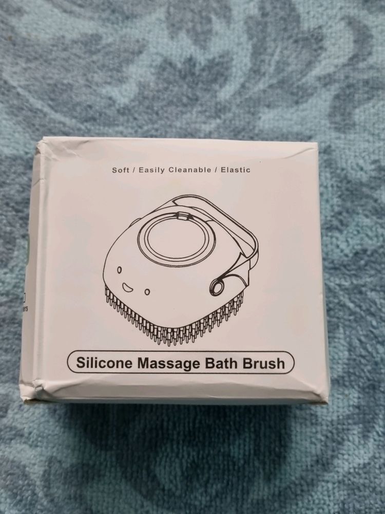 Silicone Bath Brush w Soap Dispenser Body Scrubber